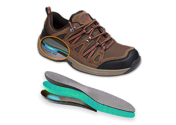 Brown Orthofeet Outdoor Walking Orthopedic Men's Sneakers | MADCX7645