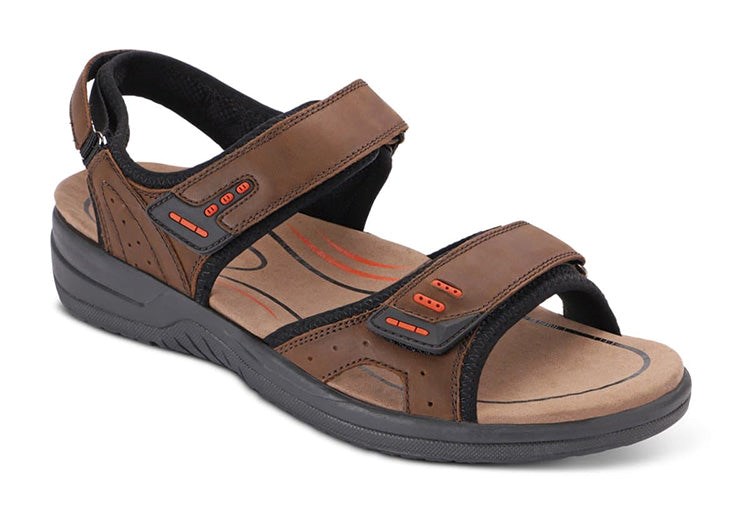 Brown Orthofeet With Arch Support Cambria Men\'s Sandals | BFDGV7439