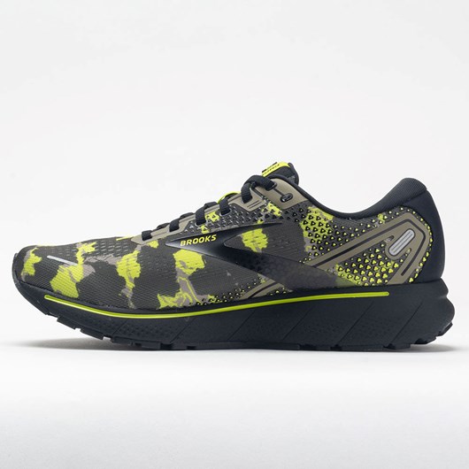 Camo Collection Olive / Lime Punch / Black Orthofeet Brooks Ghost 14 Men's Running Shoes | BTSRZ7284