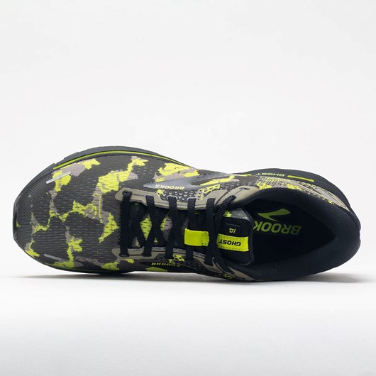 Camo Collection Olive / Lime Punch / Black Orthofeet Brooks Ghost 14 Men's Running Shoes | BTSRZ7284