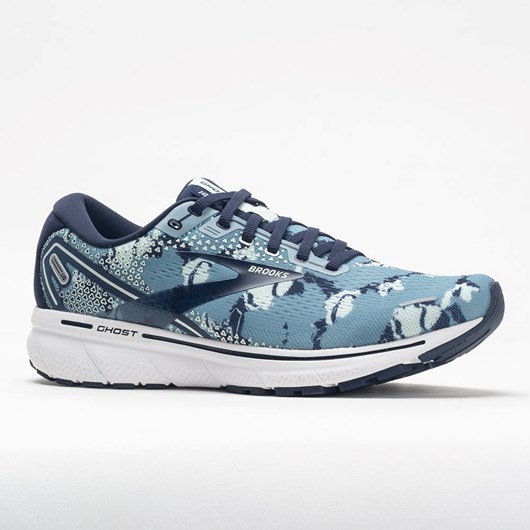 Camo Collection Tourmaline / Navy / Aqua Orthofeet Brooks Ghost 14 Women's Running Shoes | KEAWJ6725