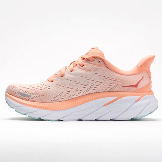 Cantaloupe / Silver Peony Orthofeet Hoka One One Clifton 8 Women's Running Shoes | NYVTF8094