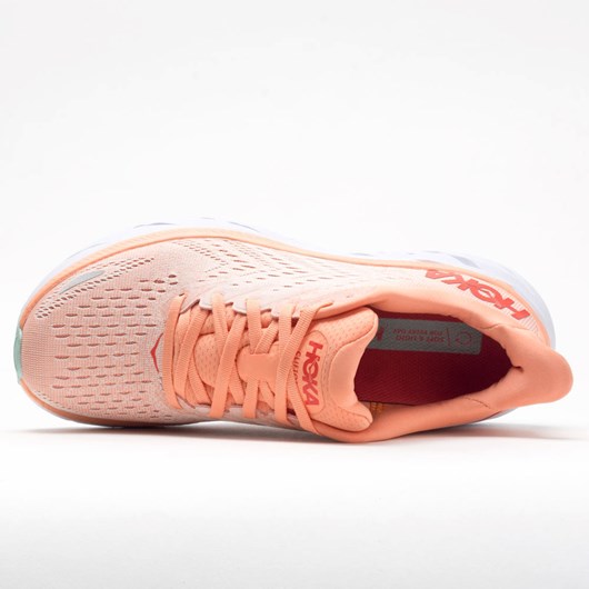 Cantaloupe / Silver Peony Orthofeet Hoka One One Clifton 8 Women's Running Shoes | NYVTF8094