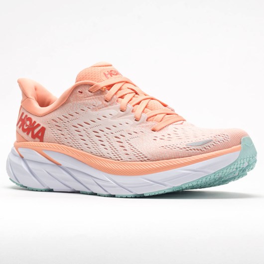 Cantaloupe / Silver Peony Orthofeet Hoka One One Clifton 8 Women's Running Shoes | NYVTF8094