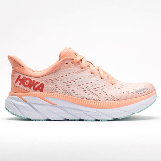 Cantaloupe / Silver Peony Orthofeet Hoka One One Clifton 8 Women\'s Running Shoes | NYVTF8094