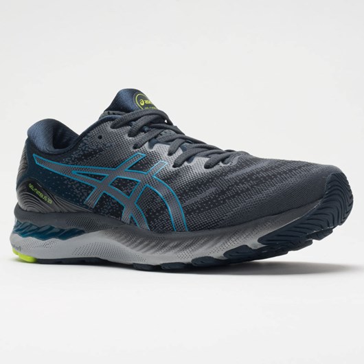 Carrier Gray / Digital Aqua Orthofeet ASICS GEL-Nimbus 23 Men's Running Shoes | UNMZW3678