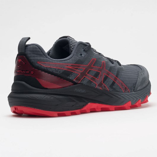 Carrier Gray / Electric Red Orthofeet ASICS GEL-Trabuco 9 Men's Trail Running Shoes | OIRGZ5876