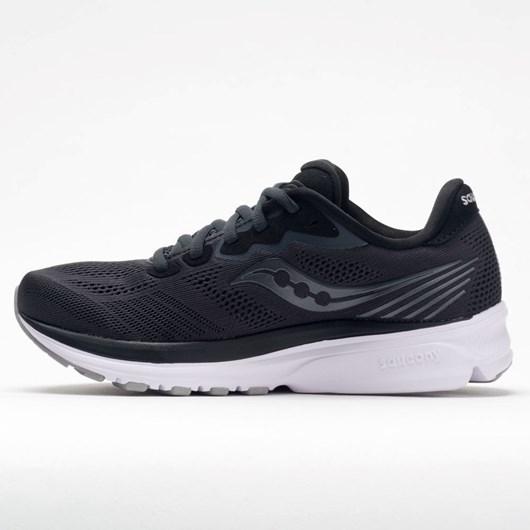 Charcoal / Black Orthofeet Saucony Ride 14 Men's Running Shoes | KCDMS8540