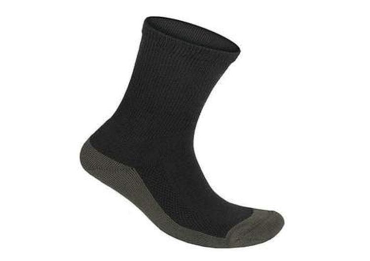 Charcoal Orthofeet Padded Sole Charcoal Crew Bamboo Diabetic  Unisex Socks | NLAEM2045