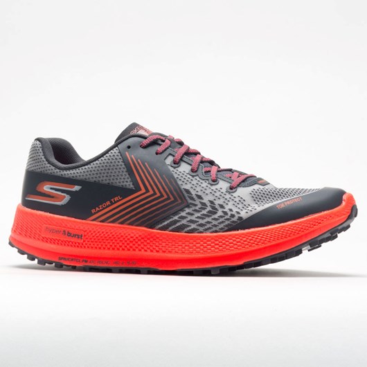 Charcoal Orthofeet Skechers GOrun Razor TRL Men's Trail Running Shoes | NSPOB4120