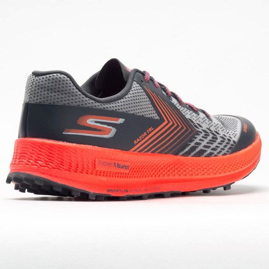 Charcoal Orthofeet Skechers GOrun Razor TRL Men's Trail Running Shoes | NSPOB4120