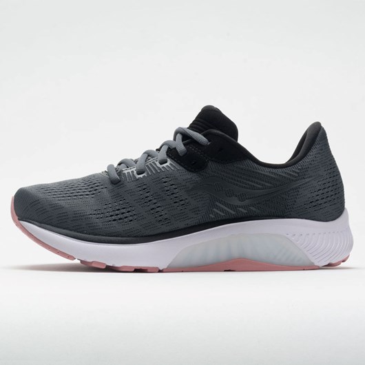 Charcoal / Rose Orthofeet Saucony Guide 14 Women's Running Shoes | WCHTD6827