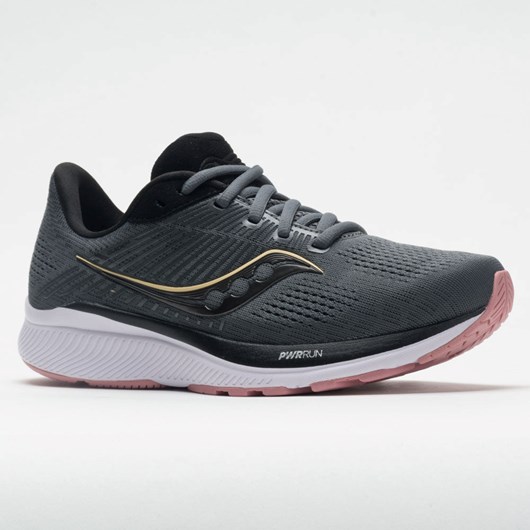 Charcoal / Rose Orthofeet Saucony Guide 14 Women's Running Shoes | WCHTD6827