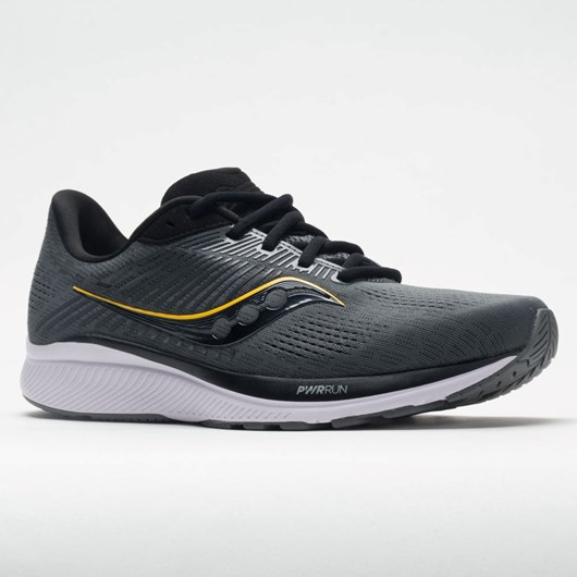 Charcoal / Vizi Gold Orthofeet Saucony Guide 14 Men's Running Shoes | PFKSL3056