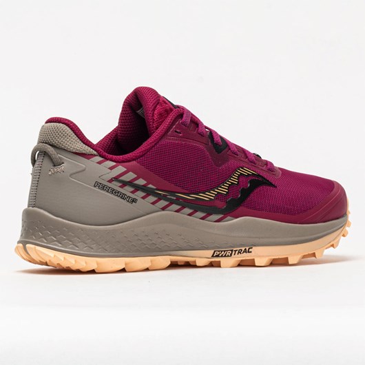 Cherry / Gravel Orthofeet Saucony Peregrine 11 Women's Trail Running Shoes | FWGUI7089