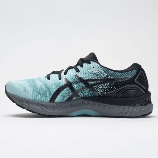 Clear Blue / Gunmetal Orthofeet ASICS GEL-Nimbus 23 Men's Running Shoes | JWFCE7531