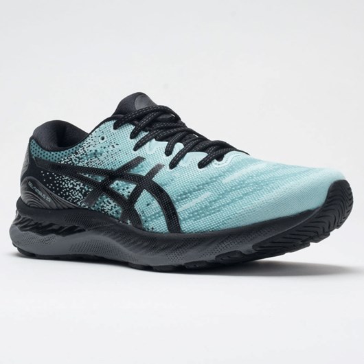 Clear Blue / Gunmetal Orthofeet ASICS GEL-Nimbus 23 Men's Running Shoes | JWFCE7531