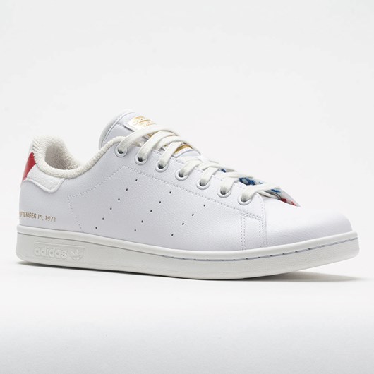 Cloud White / Blue / Scarlet Orthofeet adidas Stan Smith Men's Tennis Shoes | BKPFN1593