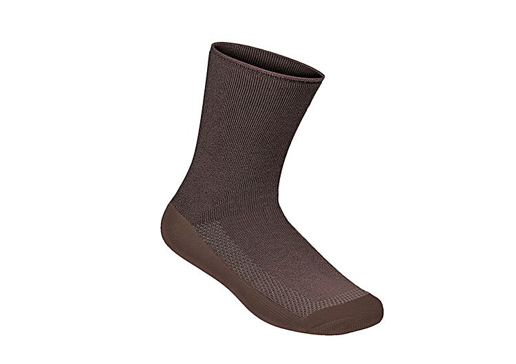 Dark Brown Orthofeet Extra Roomy Crew Bamboo Diabetic  Unisex Socks | PCISV0195