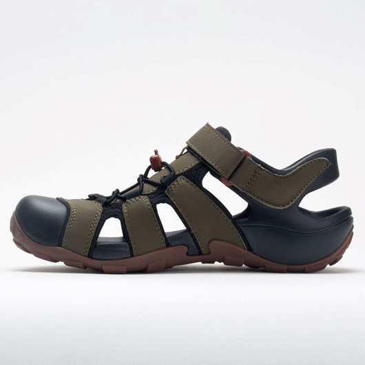 Dark Olive Orthofeet Teva Flintwood Men's Slide Sandals | FBMRQ9017