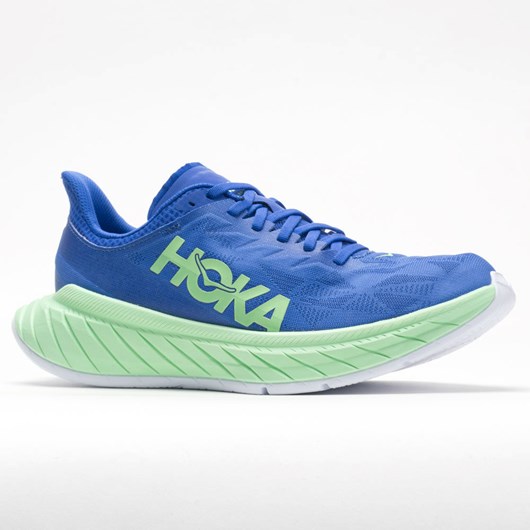 Dazzling Blue / Green Ash Orthofeet Hoka One One Carbon X 2 Men's Running Shoes | CJXZO6810