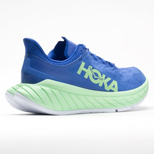 Dazzling Blue / Green Ash Orthofeet Hoka One One Carbon X 2 Men's Running Shoes | CJXZO6810