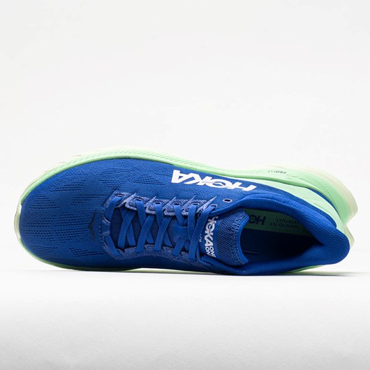 Dazzling Blue / Green Ash Orthofeet Hoka One One Mach 4 Men's Running Shoes | GVLKO5046