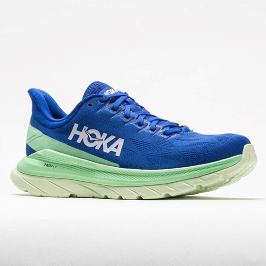 Dazzling Blue / Green Ash Orthofeet Hoka One One Mach 4 Men's Running Shoes | GVLKO5046