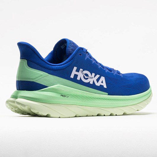 Dazzling Blue / Green Ash Orthofeet Hoka One One Mach 4 Men's Running Shoes | GVLKO5046