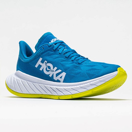 Diva Blue / Citrus Orthofeet Hoka One One Carbon X 2 Women's Running Shoes | HQXLS7253