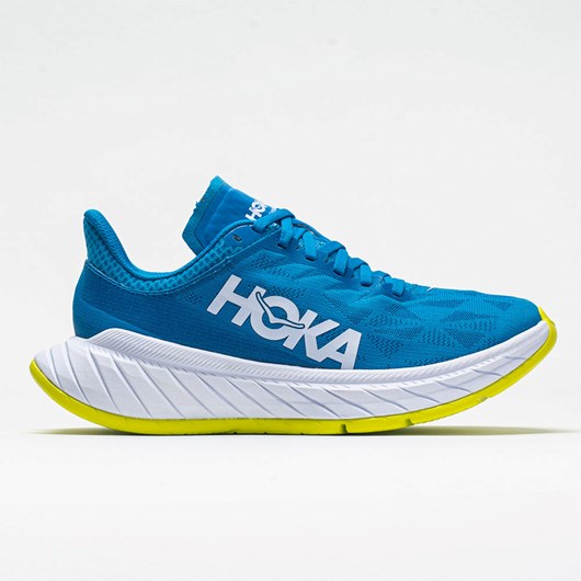 Diva Blue / Citrus Orthofeet Hoka One One Carbon X 2 Women\'s Running Shoes | HQXLS7253