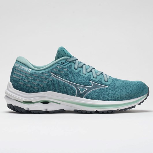 Dusty Turquoise / White Orthofeet Mizuno Wave Inspire 17 Waveknit Women\'s Running Shoes | FEWLZ5492