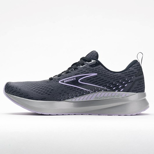 Ebony / Black / Lilac Orthofeet Brooks Levitate GTS 5 Women's Running Shoes | KFSTJ1438