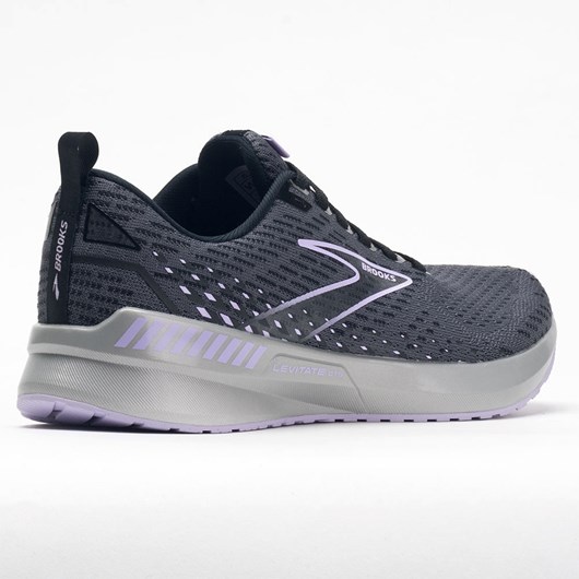 Ebony / Black / Lilac Orthofeet Brooks Levitate GTS 5 Women's Running Shoes | KFSTJ1438