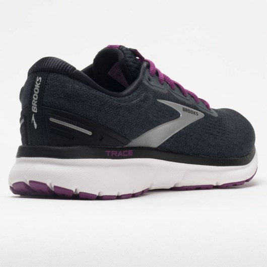 Ebony / Black / Wood Violet Orthofeet Brooks Trace Women's Running Shoes | FONUI2318