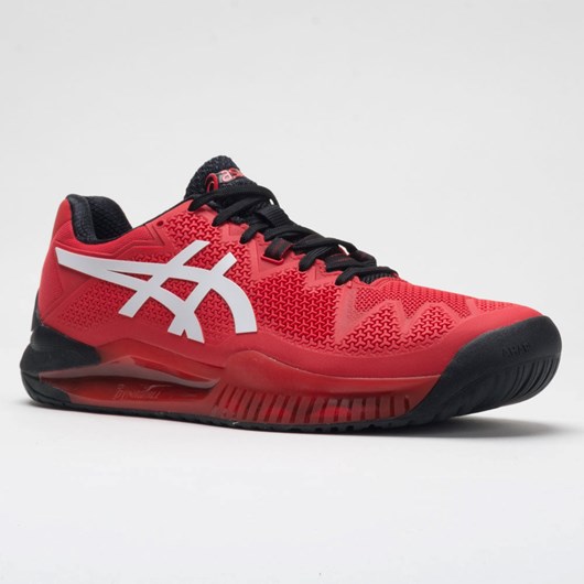 Electric Red / White Orthofeet ASICS GEL-Resolution 8 Men's Tennis Shoes | NVUWD2583