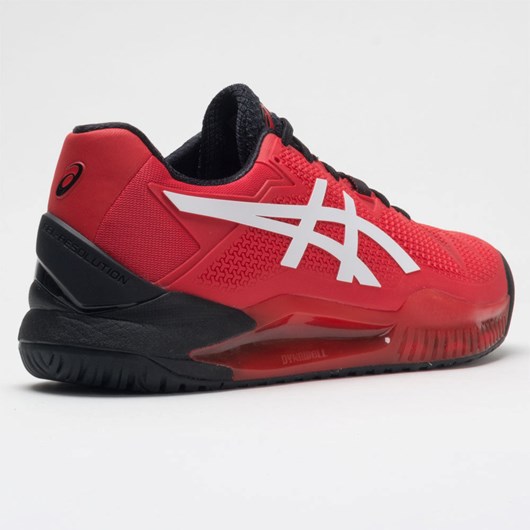 Electric Red / White Orthofeet ASICS GEL-Resolution 8 Men's Tennis Shoes | NVUWD2583