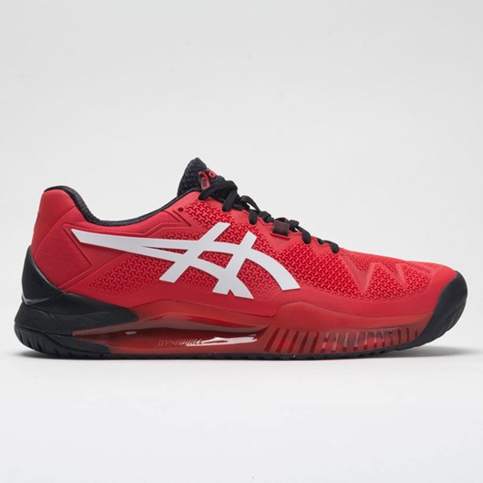 Electric Red / White Orthofeet ASICS GEL-Resolution 8 Men\'s Tennis Shoes | NVUWD2583