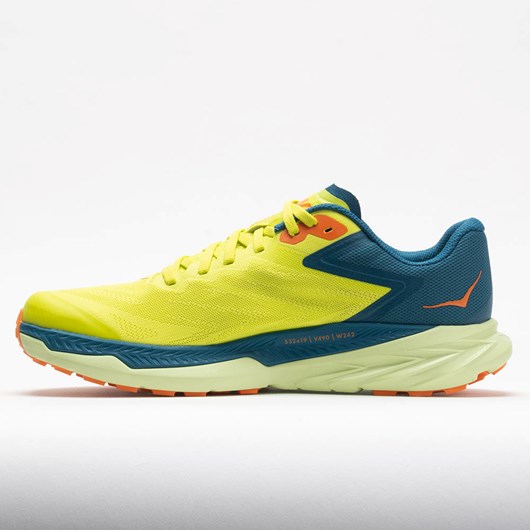 Evening Primrose / Blue Coral Orthofeet HOKA Zinal Men's Trail Running Shoes | BAQDL1408