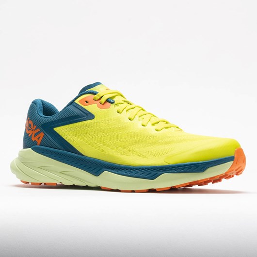 Evening Primrose / Blue Coral Orthofeet HOKA Zinal Men's Trail Running Shoes | BAQDL1408