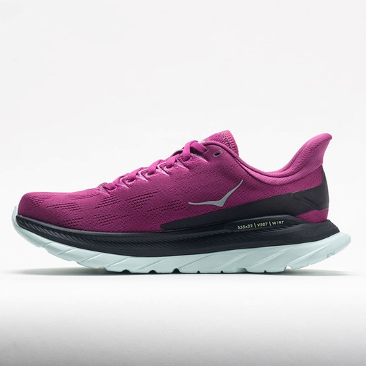 Festival Fuchsia / Black Orthofeet HOKA Mach 4 Women's Running Shoes | XEWDS4782