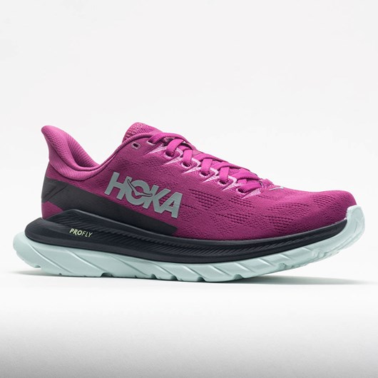 Festival Fuchsia / Black Orthofeet HOKA Mach 4 Women's Running Shoes | XEWDS4782