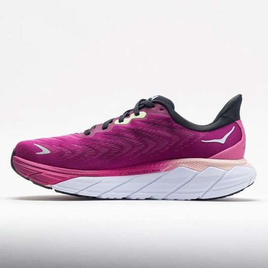 Festival Fuchsia / Ibis Rose Orthofeet HOKA Arahi 6 Women's Running Shoes | UMDQA8723