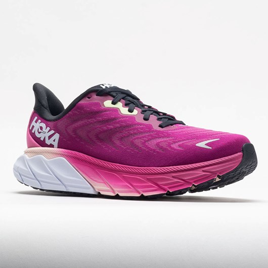 Festival Fuchsia / Ibis Rose Orthofeet HOKA Arahi 6 Women's Running Shoes | UMDQA8723