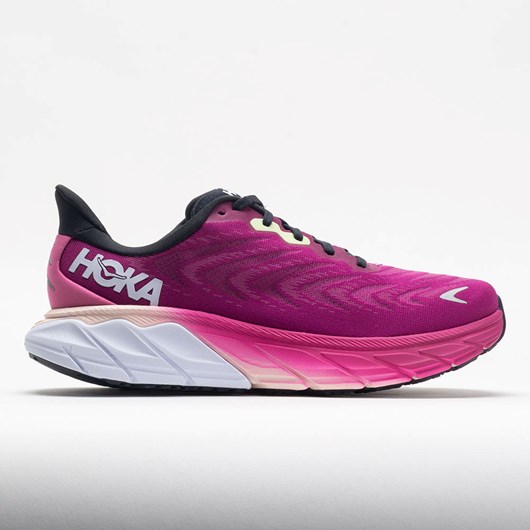 Festival Fuchsia / Ibis Rose Orthofeet HOKA Arahi 6 Women\'s Running Shoes | UMDQA8723