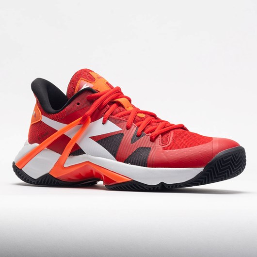 Fiery Red / White / Black Orthofeet Diadora B.Icon Clay Men's Tennis Shoes | NXLFG7284