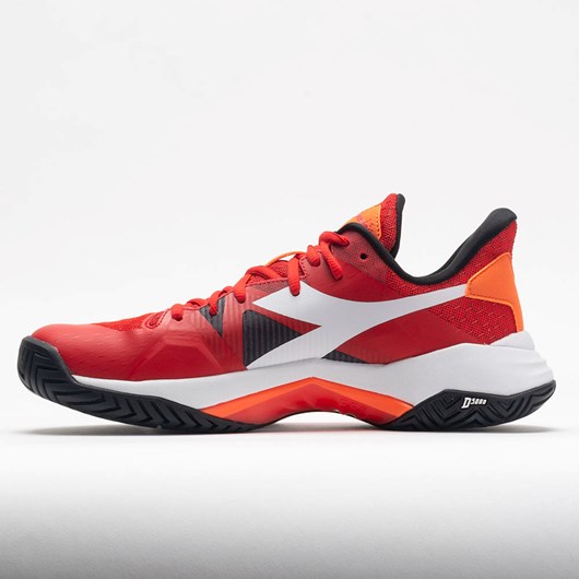 Fiery Red / White / Black Orthofeet Diadora B.Icon AG Men's Tennis Shoes | RNWZV6859