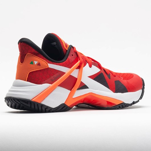 Fiery Red / White / Black Orthofeet Diadora B.Icon AG Men's Tennis Shoes | RNWZV6859