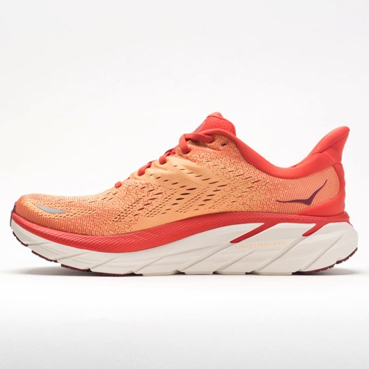 Fiesta / Blazing Orange Orthofeet Hoka One One Clifton 8 Men's Running Shoes | UZLYA9418