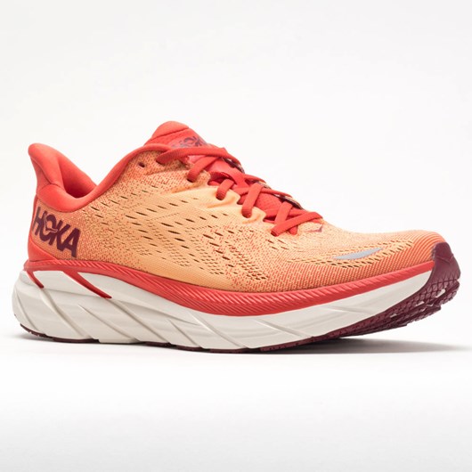 Fiesta / Blazing Orange Orthofeet Hoka One One Clifton 8 Men's Running Shoes | UZLYA9418